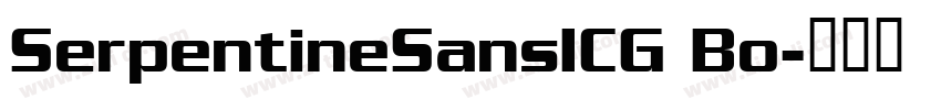 SerpentineSansICG Bo字体转换
